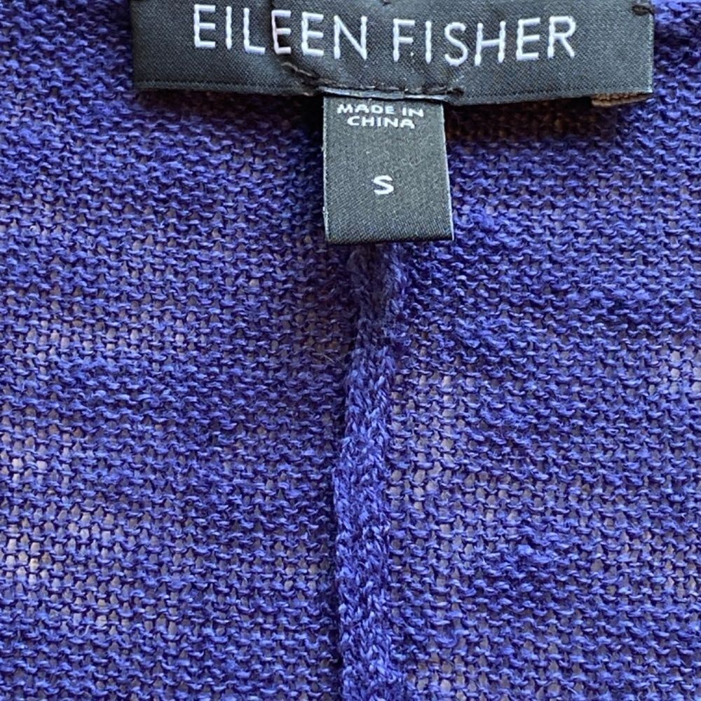 Eileen Fisher Size Small Blue Lightweight Oversized Sweater New 0130 - Picture 5 of 9